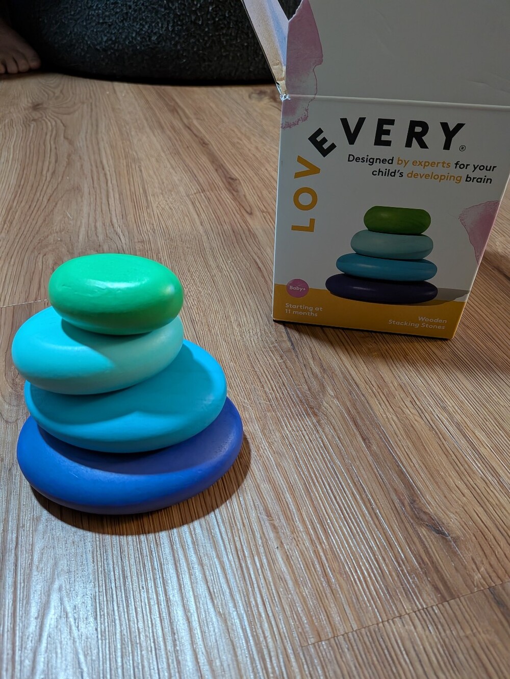 Lovevery Wooden Stacking Stones Montessori Toy
